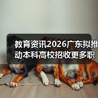 教育资讯2026广东拟推动本科高校招收更多职校毕业生,是机会还是陷阱?(图1) 教育资讯2026广东拟推动本科高校招收更多职校毕业生,是机会还是陷阱?(图1)