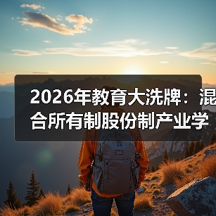 2026年教育大洗牌:混合所有制股份制产业学院到底改变了什么?(图1) 2026年教育大洗牌:混合所有制股份制产业学院到底改变了什么?(图1)