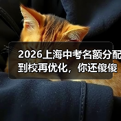 2026上海中考名额分配到校再优化,你还傻傻拼裸考?(图1) 2026上海中考名额分配到校再优化,你还傻傻拼裸考?(图1)