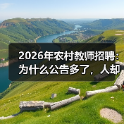 2026年农村教师招聘:为什么公告多了,人却更难招了?(图1) 2026年农村教师招聘:为什么公告多了,人却更难招了?(图1)