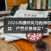 2026师德师风与教师权益:严管还是厚爱?一个老教师的实话(图2) 2026师德师风与教师权益:严管还是厚爱?一个老教师的实话(图2)