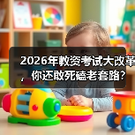 2026年教资考试大改革,你还敢死磕老套路?(图2) 2026年教资考试大改革,你还敢死磕老套路?(图2)