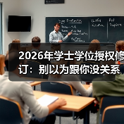 2026年学士学位授权修订:别以为跟你没关系(图4) 2026年学士学位授权修订:别以为跟你没关系(图4)