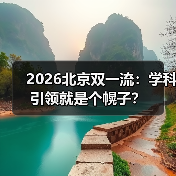 2026北京双一流:学科引领就是个幌子?(图3) 2026北京双一流:学科引领就是个幌子?(图3)