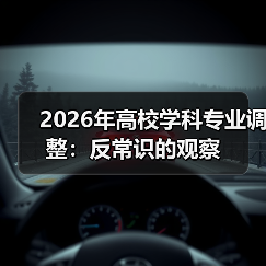 2026年高校学科专业调整:反常识的观察(图3) 2026年高校学科专业调整:反常识的观察(图3)