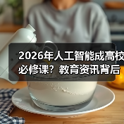 2026年人工智能成高校必修课?教育资讯背后的三个真相(图1) 2026年人工智能成高校必修课?教育资讯背后的三个真相(图1)