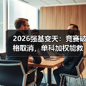 2026强基变天:竞赛破格取消,单科加权能救你吗?(图1) 2026强基变天:竞赛破格取消,单科加权能救你吗?(图1)