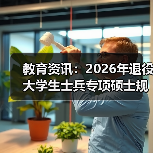 教育资讯:2026年退役大学生士兵专项硕士规模扩大,你跟上节奏了吗?(图1) 教育资讯:2026年退役大学生士兵专项硕士规模扩大,你跟上节奏了吗?(图1)