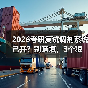 2026考研复试调剂系统已开?别瞎填,3个狠招捡漏(图1) 2026考研复试调剂系统已开?别瞎填,3个狠招捡漏(图1)