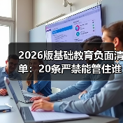 2026版基础教育负面清单：20条严禁能管住谁？（图1）