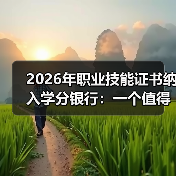 2026年职业技能证书纳入学分银行:一个值得审视的转折(图2) 2026年职业技能证书纳入学分银行:一个值得审视的转折(图2)