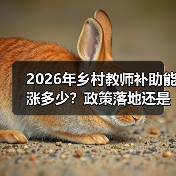 2026年乡村教师补助能涨多少？政策落地还是画饼？（图2）