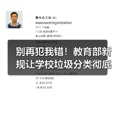 别再犯我错!教育部新规让学校垃圾分类彻底变革(图2) 别再犯我错!教育部新规让学校垃圾分类彻底变革(图2)