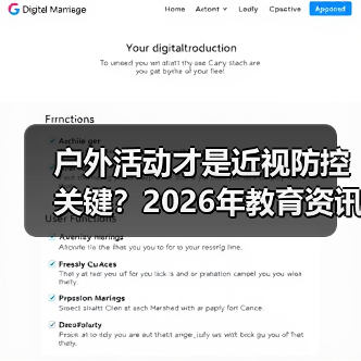 户外活动才是近视防控关键?2026年教育资讯新思路(图4) 户外活动才是近视防控关键?2026年教育资讯新思路(图4)